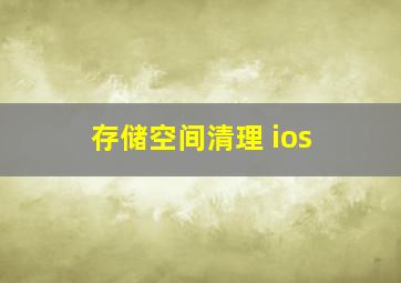 存储空间清理 ios